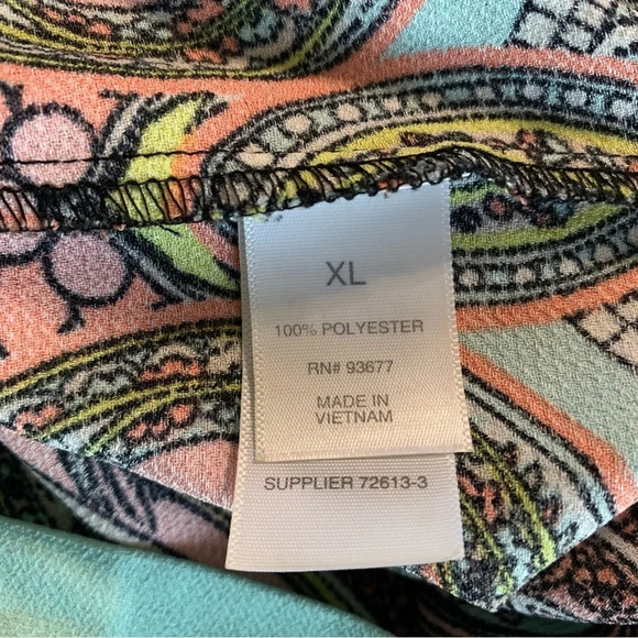 Bisou Bisou Paisley Boho Romper size XL - Picture 4 of 7